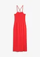 Midi-jurk van stevige jersey met smokinzet en split, bonprix
