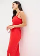 Midi-jurk van stevige jersey met smokinzet en split, bonprix