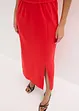 Midi-jurk van stevige jersey met smokinzet en split, bonprix