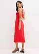 Midi-jurk van stevige jersey met smokinzet en split, bonprix