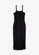Midi-jurk van stevige jersey met smokinzet en split, bonprix