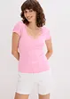 Geribd shirt met kanten detail (set van 2), bonprix