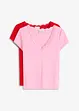 Geribd shirt met kanten detail (set van 2), bonprix