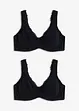 Minimizer T-shirt  bh met beugels van biologisch katoen (set van 2), bonprix