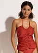 Halter tankini (2-dlg. set) met rimpels, bonprix