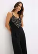 Jersey jumpsuit met kant, bonprix