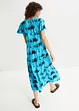 Midi jersey jurk met vleugelmouwen, volants en zakken, bonprix
