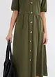 Katoenen midi jurk met knoopsluiting, bonprix