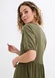 Katoenen midi jurk met knoopsluiting, bonprix