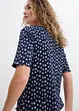 Geribd shirt met bloemenprint, halflange mouw, bonprix