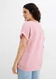 Mousseline blouse met knoopsluiting en zak, bonprix