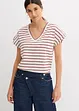 Gestreepte shirt met volantmouwen, bonprix