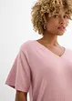 Gebreid shirt met linnen, bonprix