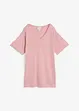 Gebreid shirt met linnen, bonprix