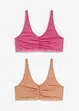 Bralette met katoen en kant (set van 2), bonprix