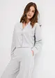 Sweatvest van licht glanzende viscosemix, bonprix
