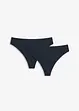 High waist string van glanzend materiaal (set van 2), bonprix