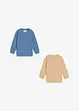 Sweater van zachte katoenmix (set van 2), bonprix
