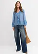 Chiffon blouse met volants, bonprix
