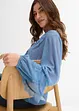Chiffon blouse met volants, bonprix