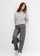 Oversized sweater met stras, bonprix