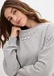 Oversized sweater met stras, bonprix