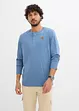 Henley shirt van biologisch katoen (set van 2), lange mouw, bonprix