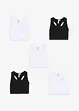 Bralette met zacht biologisch katoen (set van 5), bonprix