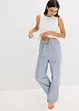 Geribde pyjama met culotte, bonprix