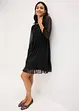 Jersey jurk van mesh met strik, bonprix