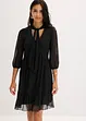 Jersey jurk van mesh met strik, bonprix