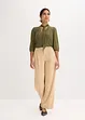 Mesh shirt met strik, bonprix