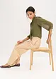Mesh shirt met strik, bonprix