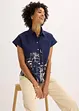 Oversized popeline blouse van katoen met korte mouwen, bonprix