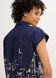 Oversized popeline blouse van katoen met korte mouwen, bonprix