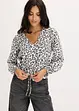 Korte blouse met plooitjes, bonprix