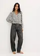 Korte blouse met plooitjes, bonprix