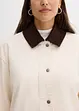 Twill jas met kraag van corduroy, bonprix