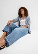 Wide leg jeans high waist, cropped, bonprix