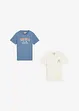 T-shirt van bioogisch katoen (set van 2), bonprix