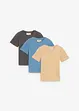 T-shirt van biologisch katoen (set van 3), bonprix