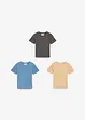 T-shirt van biologisch katoen (set van 3), bonprix