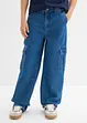 Loose fit cargo jeans met verstelbare band, straight, bonprix