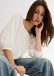 Katoenen shirtblouse met carréhals, halflange mouw, bonprix