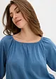 Katoenen shirtblouse met carréhals, halflange mouw, bonprix