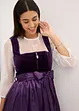 Dirndl met fluweel in midi lengte (2-dlg. set), bonprix