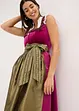 Midi dirndl met fluweel en schort (2-dlg. set), bonprix