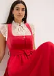 Midi dirndl met fluweel en schort (2-dlg. set), bonprix