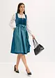 Midi dirndl met fluweel en schort (2-dlg. set), bonprix