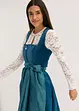 Midi dirndl met fluweel en schort (2-dlg. set), bonprix